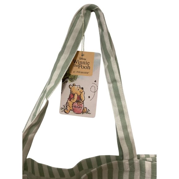 Disney Winnie The Pooh At Primark Green & White Striped Tote Bag - Picture 2 of 5